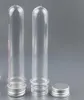 Tube PET transparent de test de sel de bain de masque de 40 ml avec capuchon en aluminium, 40cc, tube cosmétique en plastique transparent avec joint sensible à la pression GLO
