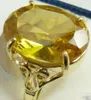 Livraison gratuite Bague en cristal strass jaune Taille: 7: 8: 9