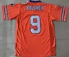 The Waterboy Mens NCAA Football Jersey 9 Bobby Boucher 50th Anniversary Movie Stitched Jerseys Orange white blue S-3XL Free Shipping