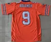 The Waterboy Mens NCAA Football Jersey 9 Bobby Boucher 50주년 기념 영화 스티치 유니폼 오렌지 화이트 블루 S-3XL 송료 무료