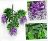 Flores artificiais românticas Simulação Wisteria Vine Decorações de casamento Long Plant Bouquet Room Garden Garden Bridal Acessórios 1992672