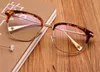 Montura de gafas 2018 TR90 cuadrada retro de moda, espejo de luz plana, media montura con montura de gafas miopes.
