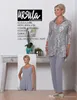 Ursula 2019ジャケットのズボンの母親の母親との母親とのスーツ安いドレスレースアップリケスパンコールジャンプスーツプラスサイズの正式な衣服の母親の衣装