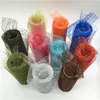 15cm*10Y Gold Wire Organza Sheer Gauze Table Runner Tissue Tulle Roll Spool Craft Party Wedding Decoration 10 Colour