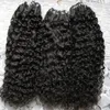 Partihandel Virgin Mongolian Afro Kinky Curly 300s Applicera Naturligt hår Mikro Link Hårförlängningar 300g Micro Loop Mänskliga hårförlängningar