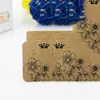 100pcs/lot Kraft Necklace Cards & earrings Packaging Display kraft card for pendant Jewelry Price Tags