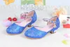 Enfants princesse sandales enfants filles chaussures de mariage talons hauts chaussures habillées chaussures en or pour les filles GA198