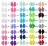 40 색상 3 인치 귀여운 늑골이있는 리본 머리 활 클립 아기 소녀 부티크 액세서리 파티 선물