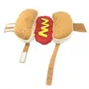 Gratis frakt Hot Dog Pet Dog Costume Mustard Cat Clothes Outfit för små medelstora hundkläder