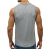 Nouveau mode col rond hommes vêtements d'été t-shirts décontracté débardeurs Slim Fitness hauts actifs sans manches