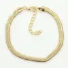 Nouveau argent / or plaqué serpent chaîne de cheville Bracelet été plage accessoires de bijoux de pied pour les femmes et les filles