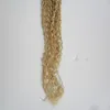 Tanie Sprzedaż 8A Kręcone Ludzkie oplatanie Włosy Bulk No Weft # 613 Bleach Blonde Human Afro Kinky Bulk 100g 1 sztuk Ludzki oplatający Włosy Włosy