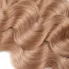 Peruviaanse Honey Blonde Ombre Menselijk Haar Weave Extensions Body Wave Golvend 3 stks # 1B / 27 Lichtbruin Ombre Virgin Menselijk Haar Bundels Deals