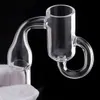 Smoke Loop Quartz Banger Domeless Nail OD21.5mm Secchio 10mm 14mm 18mm maschio femmina giunto trasparente per bong in vetro Dab Rig