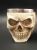 3D Stereoscopic Resin Creative Stainless Steel Skull Glass White Wine Glass Vodka Personality Wine Glass Halloween Gift Cup101-200ml (Mug)