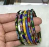 Bracelet chinois en émail cloisonné fait à la main, manchette creuse, vente en gros, 7 pièces/lot