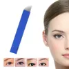 50 stks Blauw 12 Pin 02mm Permanente Make-up Handmatige Wenkbrauw Tattoo Naalden Blade voor 3D Borduren Microblading Tattoo Pen Machine3028545