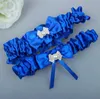 Venda de peças únicas ligas de noiva azul real para noivas ligas de casamento estilo meias de cetim com colo de noiva Party287w