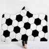 Gorący baseball sport koc z kapturem zima ciepłe miękkie dzieci koce z kaptur sherpa fleece snuggle wrap koc dla dzieci 130 cm * 150 cm