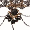 Rosetic Vintage gothique femme anneau Bracelet dentelle noire métal papillon ruban perles florales gland couches chaîne fête bal cadeaux