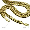 LuxuryDesigner Cuban Necklace210g Pesado Masculino 18k preenchido com ouro sólido Cuban Curb Chain colar N276 60CM