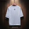 Venda Quente Men's Camiseta 2018 Verão Nova Moda Patchwork Manga Curta T Shirt Homens Marca Vestuário Casual O Neck Mens Top Tees 5xl