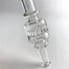 6 Inch Mini Glass Nectar Collectors Rig Stick Hookah Water Pipes with Thick Pyrex Clear Honeycomb Filter Tips Tester Smoking Hand Pipe