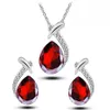 Mode Hoge kwaliteit 925 SILVERE VIS SCHOONTEN DIAMAND SIERADY ZIRKON CRYSTAL EARRING KINSING SET VALENTIJDSDAG VAKANTIES GADES HJ220