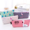 Flamingo Pencil Pen Canvas Case Cosmetic Small Makeup Tool Bag Storage Peas Purse Skol Leverantörer Studentpennväskor