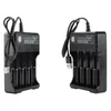 Chargeur de batterie au Lithium 18650 avec câble USB 4 3 2 1 emplacements de charge pour 26650 18490 18350 chargeur de piles rechargeables Smart Int8306342