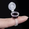 Porta della tazza di anello inchiostro a pigmento da 50 pc con tappo per coperchio per ciglia estendi contenitore colla permanente trucco microblading utensile2806084