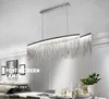 Moderne minimalistische LED-Pendelleuchten, Aluminium-Ketten-Kronleuchter, Hänge-Kronleuchter für Wohnzimmer, Restaurant, Bar