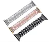 Bling Diamond Crystal Strap för Apple Watch Case 42mm 38mm Kvinnors Agatrem för Apple Watch Band Series 1/2/3 Bracelet Watchbands