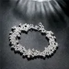 Light grape bracelet sterling silver plated bracelet ; Free shipping fashion men and women 925 silver bracelet SPB017