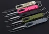 5 colors mini Keychain pocket knife aluminum autotf double action fishing self defence xmas gift knife