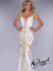 2024 sukienki wieczorowe luksusowy projektant na balu na balu krystalicznie cekinowy Bling Blue Blue Tiulle Mermaid Formal konkursowe suknie HY1551