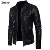  New Mens Faux Leather Jackets High Quality Pu Leather Black Brown 5XL Spring Autumn Men Jaket And Coat Xnxee