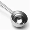 Stainless Steel Ground Coffee Measuring Scoop Spoon with Bag Sealing Clip Ice Cream Coffee Scoop Spoon Tools Kitchen Good Helper