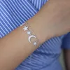 Charme bijoux nouvelle dame filles délicat bracelet gland étoile lune bracelet elegent hexgram chaîne micro pave brillant cz mode cadeaux