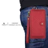 För iPhone XS plånbokslipad dragkedja Purse Avtagbar Magnetic 14 Kortplatser Money Pocket Clutch Leather Case Cover för iPhone Galaxy S9 Plus