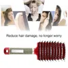 Pro Hair Scalp Masaż Grzebień Hairbrush Bristlenelon Kobiety Mokry Curly Detangle Szczotka do włosów do Salon Fryzjerstwo Narzędzia stylizacji