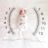 100 * 100 cm Accesorios de fotografía para recién nacidos Manta Letras Números Mantas impresas Bebé Niños Niñas Accesorios para fotos infantiles Accesorios OOA4963