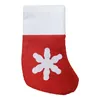 Mini Christmas Stocking Sneeuwvlok Bestek Tas Xmas Woondecoratie Kerst Sokken Mes Vork Servies Houder Kerstcadeau Bag W-00332