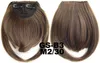 新しい32色短いフロントきれいな強盗の合成髪のフリンジバーンヘアーピースクリップストレート