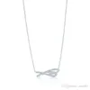 DORAPANG 100% 925 Sterling Zilveren Ketting Hanger Hartvormige Boog Liefde Hanger Ketting Rose Goud Originele Echte Vrouwen Jewelry181B