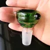 Pipe à fumer Mini narguilé bangs en verre coloré en forme de métal tête de bulle en spirale colorée