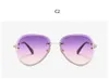 Vintage bez obręczy zabarwione owalne okulary przeciwsłoneczne Women039s duże przezroczyste okrągłe szklanki gradient kryształowe okulary przeciwsłoneczne feminino6924479