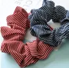 Fashion Girl Three-Dimensional Stripes Fabric Hair Scrunchy Ponytail Holder Hair ties Gum Elastic Hair Bands Rubber Bands 6C2567