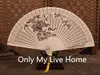 Small Wooden Folding Fan Ladies Handheld Portable Fans Sandalwood Fans Wedding Favors Chinese Carved Hollow Gift Fan with box