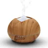 400ml Wood Grain Humidifier Wooden Air Humidifier Ultrasonic Humidifier Aroma Essential Oil Diffuser Portable Mist Maker with 7-Color LED